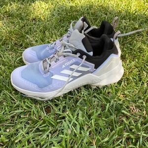 Adidas Terrex Swift R3 Women 8.5 Hiking Shoes Purple Black HQ1058